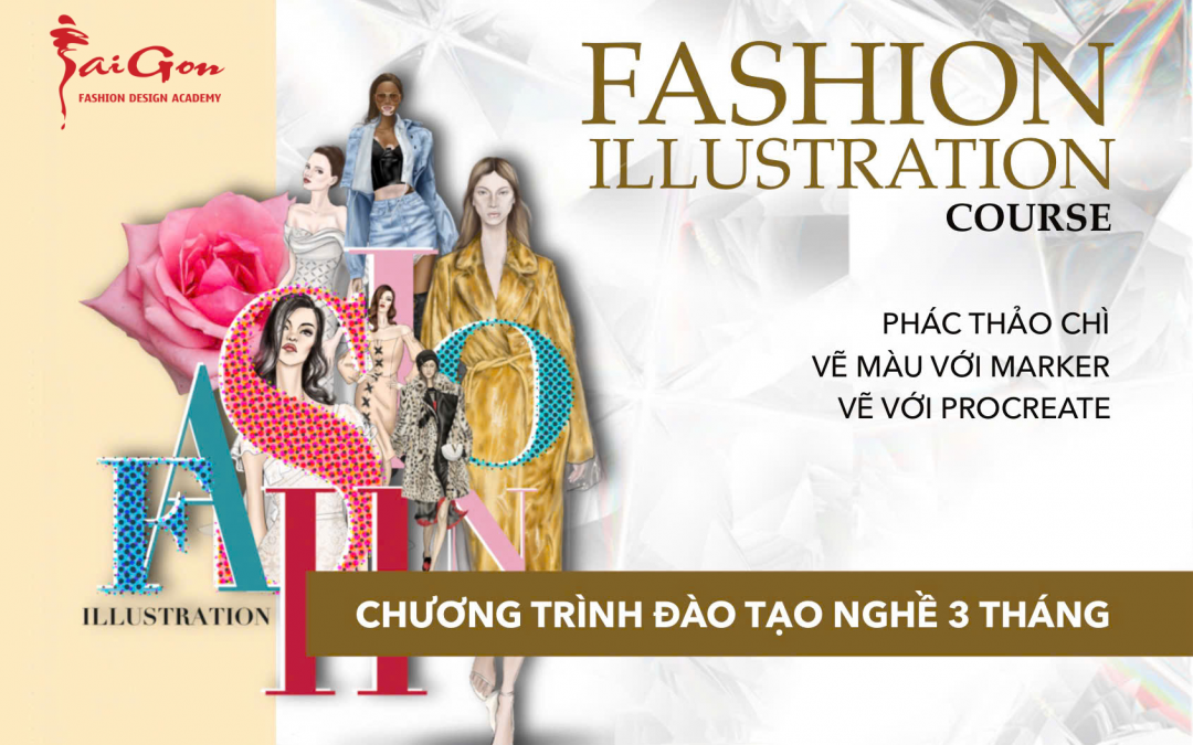 Khóa học vẽ Minh họa thời trang – Ký họa Thời trang ngắn hạn